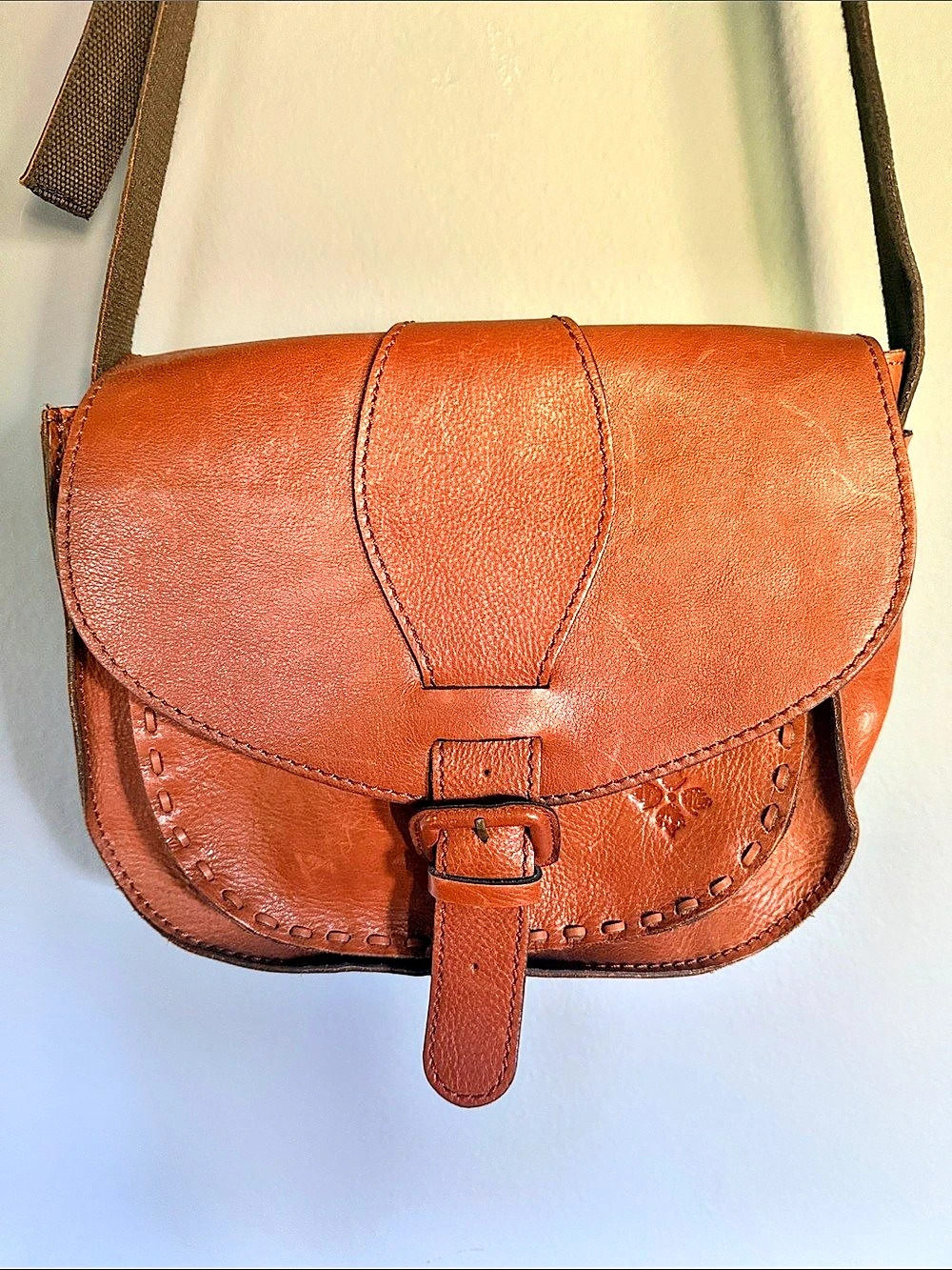 Patricia Nash Charlotte Saddle Crossbody Leather Saddle Crossbody Brown NWT👜👜👜